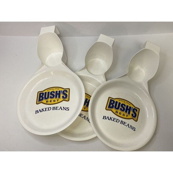 Bush's BEST Baked Beans Drink N' Plate Lot (3) Very‎ Unique Advertising - Picture 1 of 10